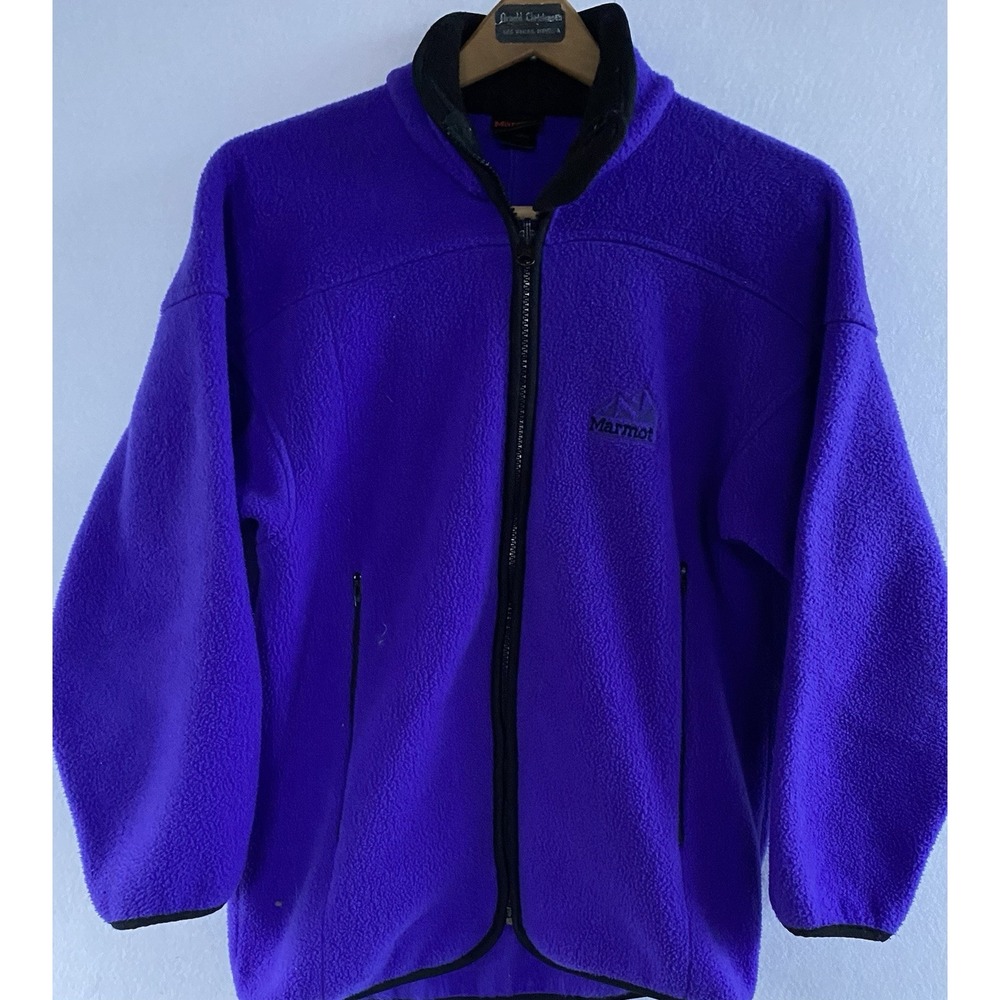 Marmot Polartec Lined Zip Up Purple Jacket X-Small Womens
